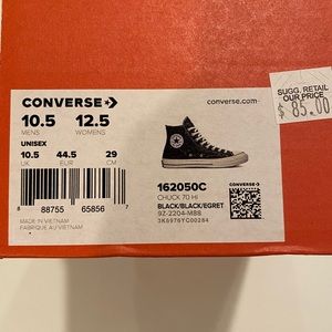 Converse Chuck 70 High Top in black Mens size 10.5